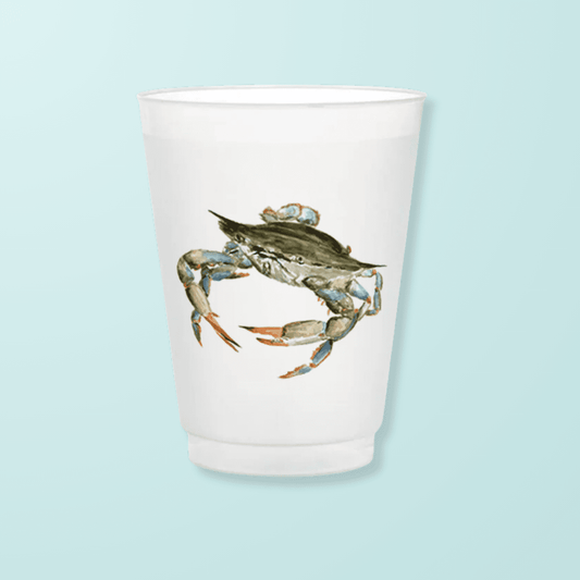 Blue Crab Frosted Cups - themonogram manor 