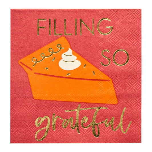 'Filling So Grateful' Cocktail Napkins/26pk - themonogram manor 