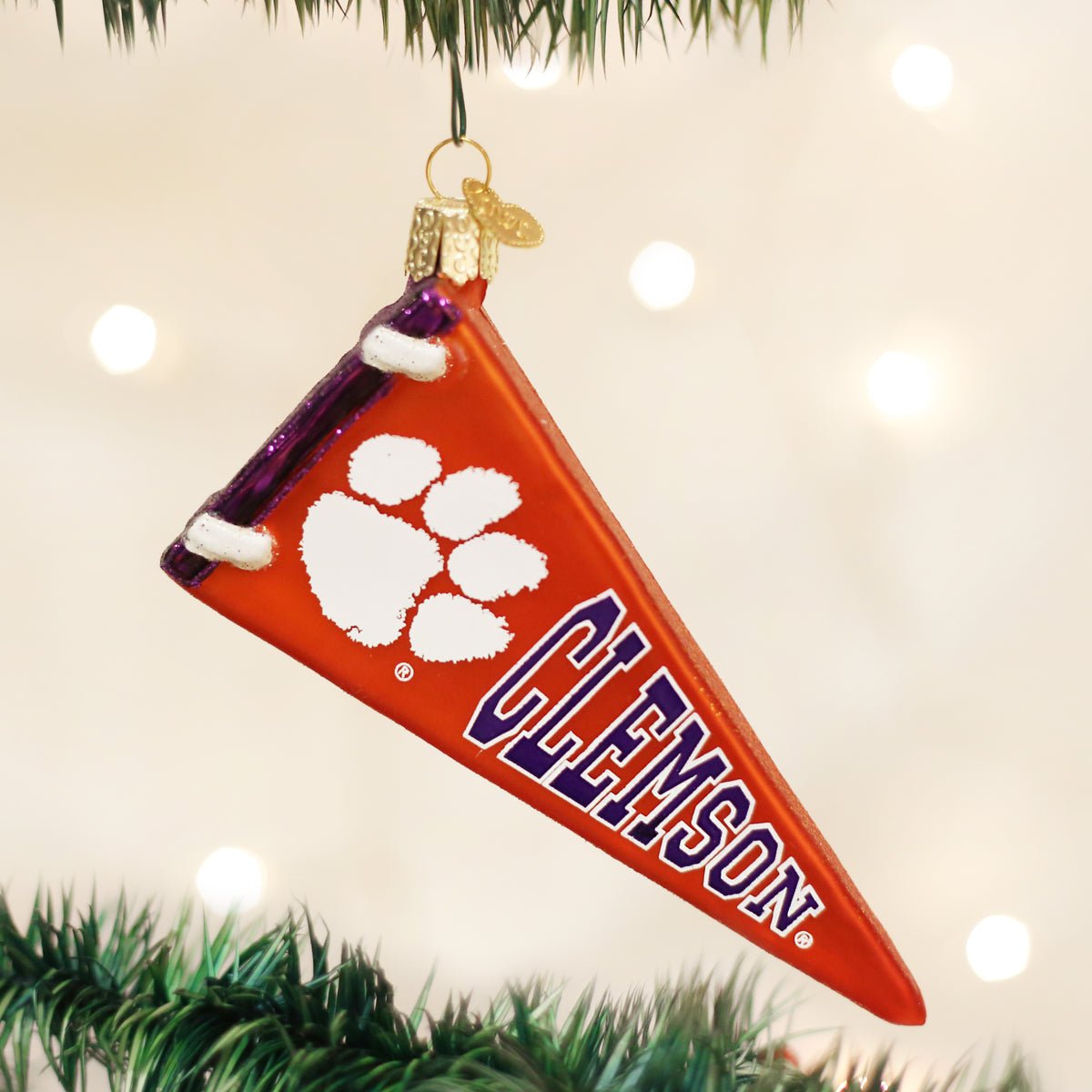 Clemson Pennant Ornament - themonogram manor 