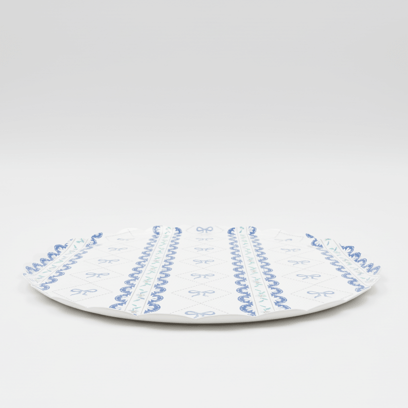 Pink Bow Coquette Large Plates 10" (8 pack) - themonogram manor 