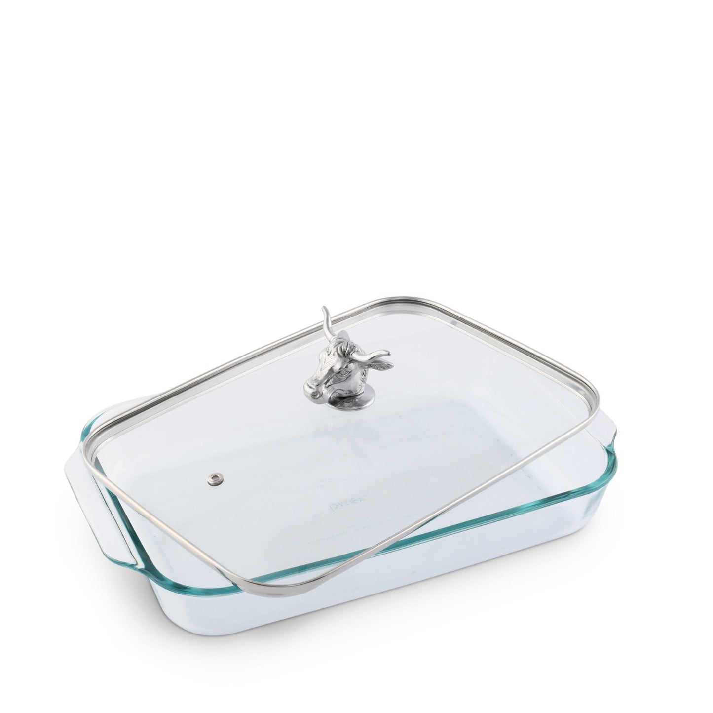 Bull / Steer Lid with Pyrex 3 quart Baking Dish - themonogram manor 