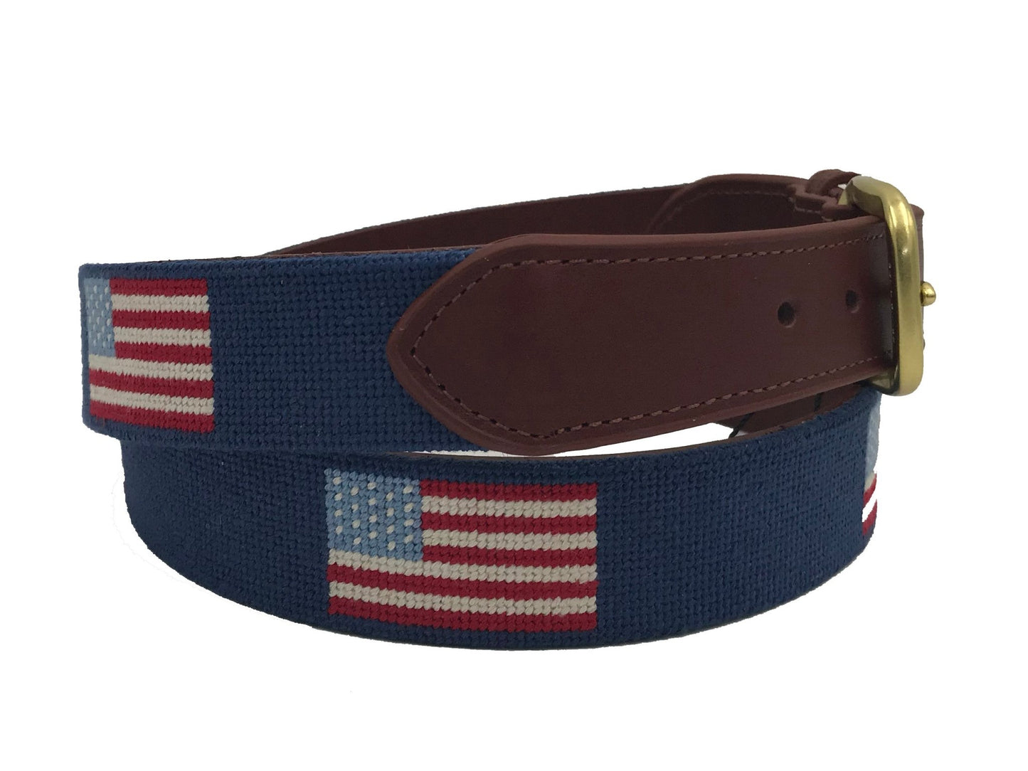 USA American Flag Needlepoint Belt - themonogram manor 