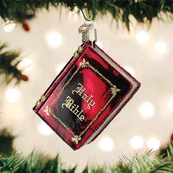 Red Bible Ornament - #themonogram manor #