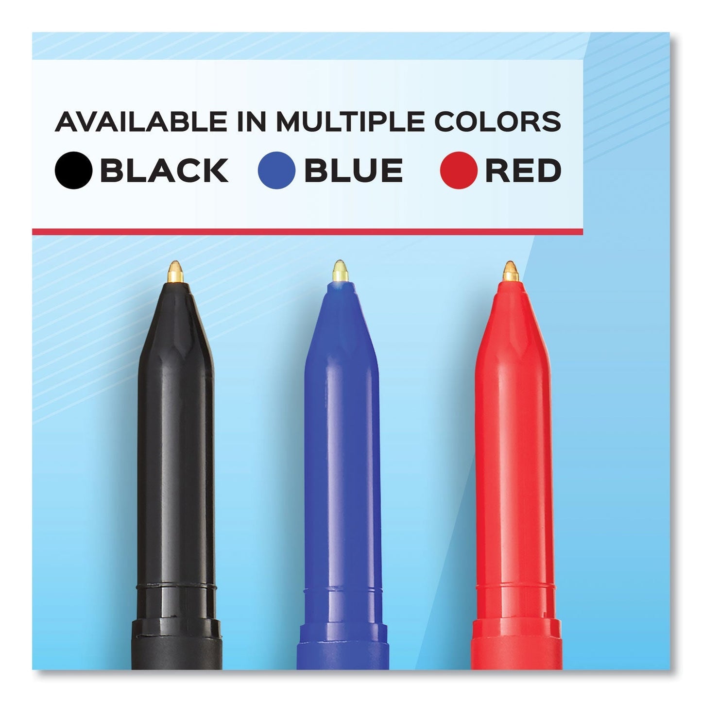 Paper Mate Write Bros. Ballpoint Pen, Stick, Bold 1.2 mm, Blue Ink, Blue Barrel, Dozen - themonogram manor 