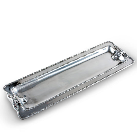Longhorn with Braid Oblong Tray - themonogram manor 