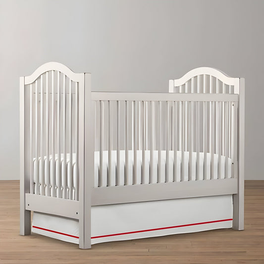 Single Embroidery Cotton Crib Skirt - themonogram manor 