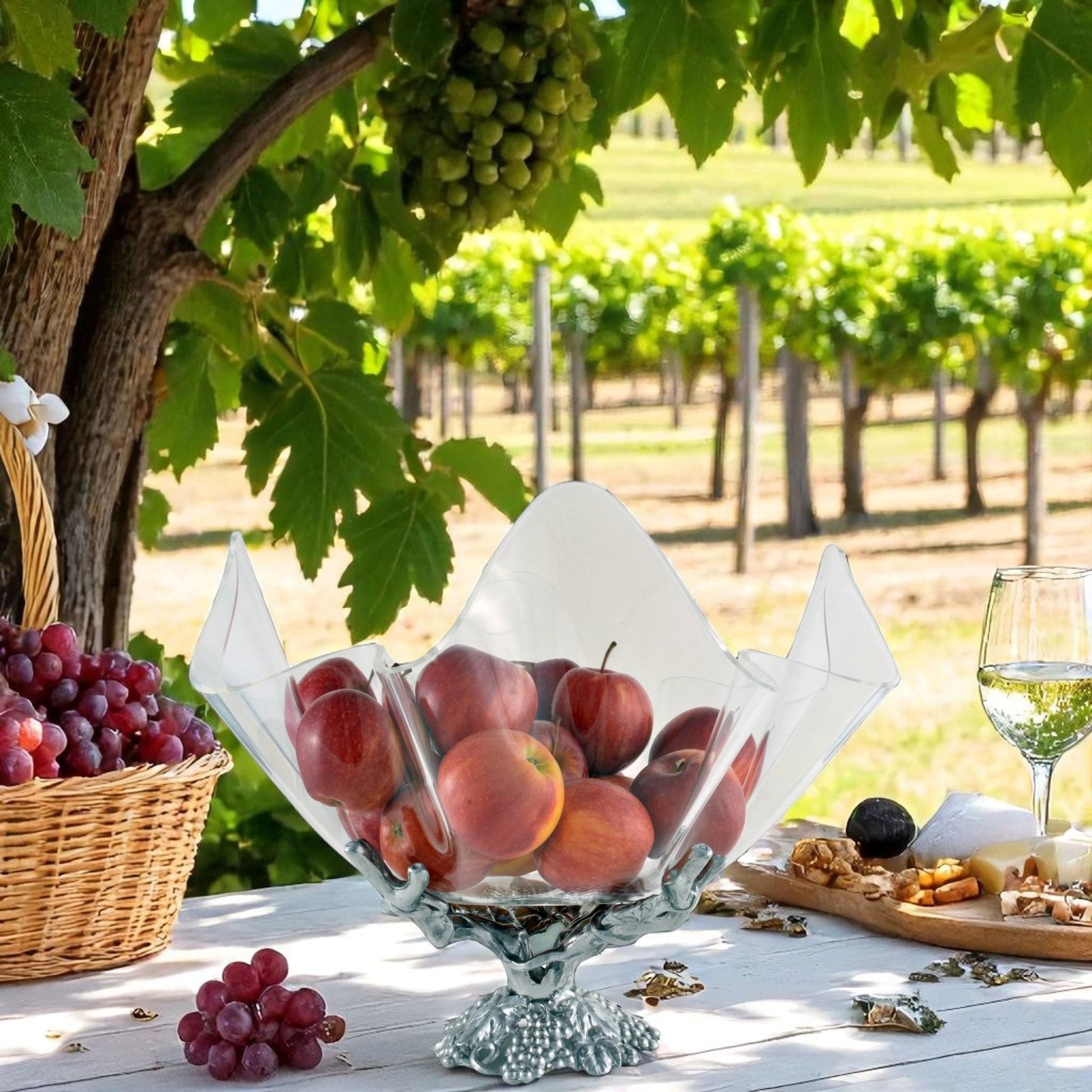 Grapevine Stand Acrylic Bowl 14 - themonogram manor 