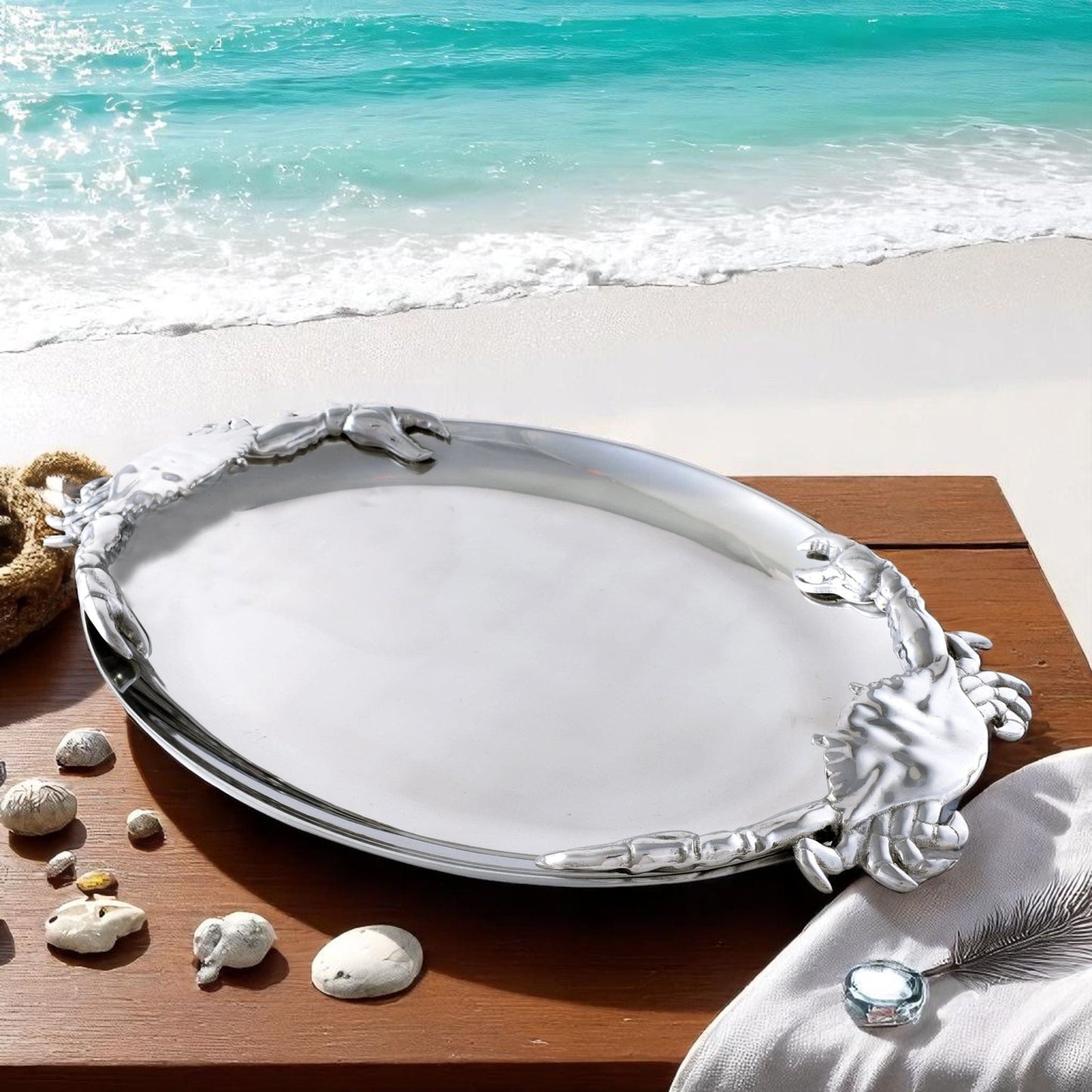 Crab Oval Platter - themonogram manor 