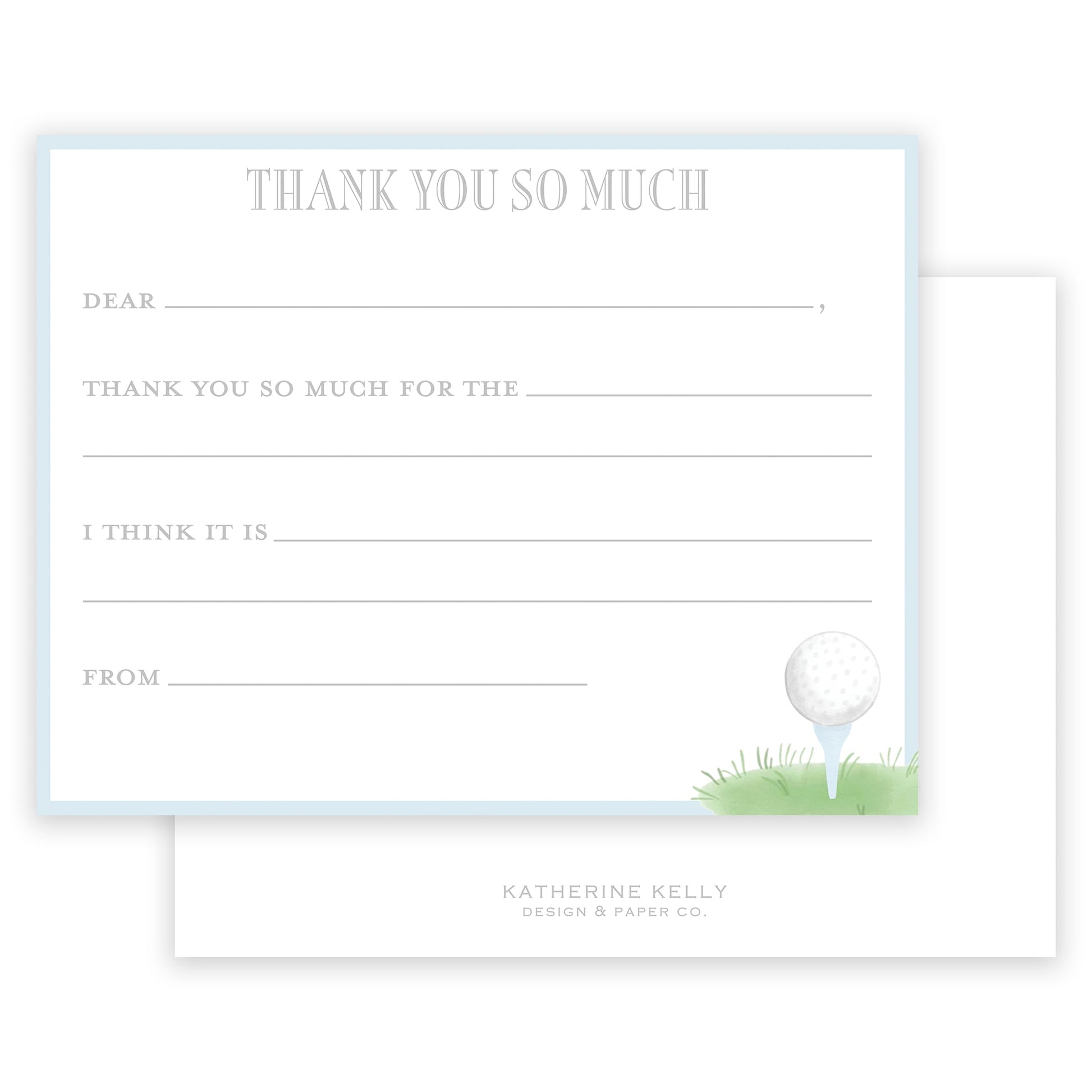 golf par - tee fill - in thank you note - themonogram manor 