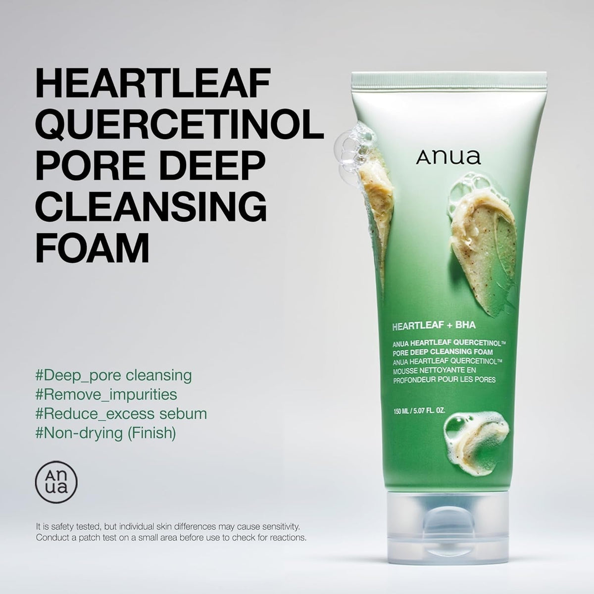 Heartleaf Quercetinol Pore Deep Cleansing Foam, Facial Cleanser, for Double Cleansing, BHA, Hyaluronic Acid, Glycerin, Face Wash, Blackhead Remover, Korean Skincare (150Ml/5.07 Fl.Oz.) - themonogram manor 