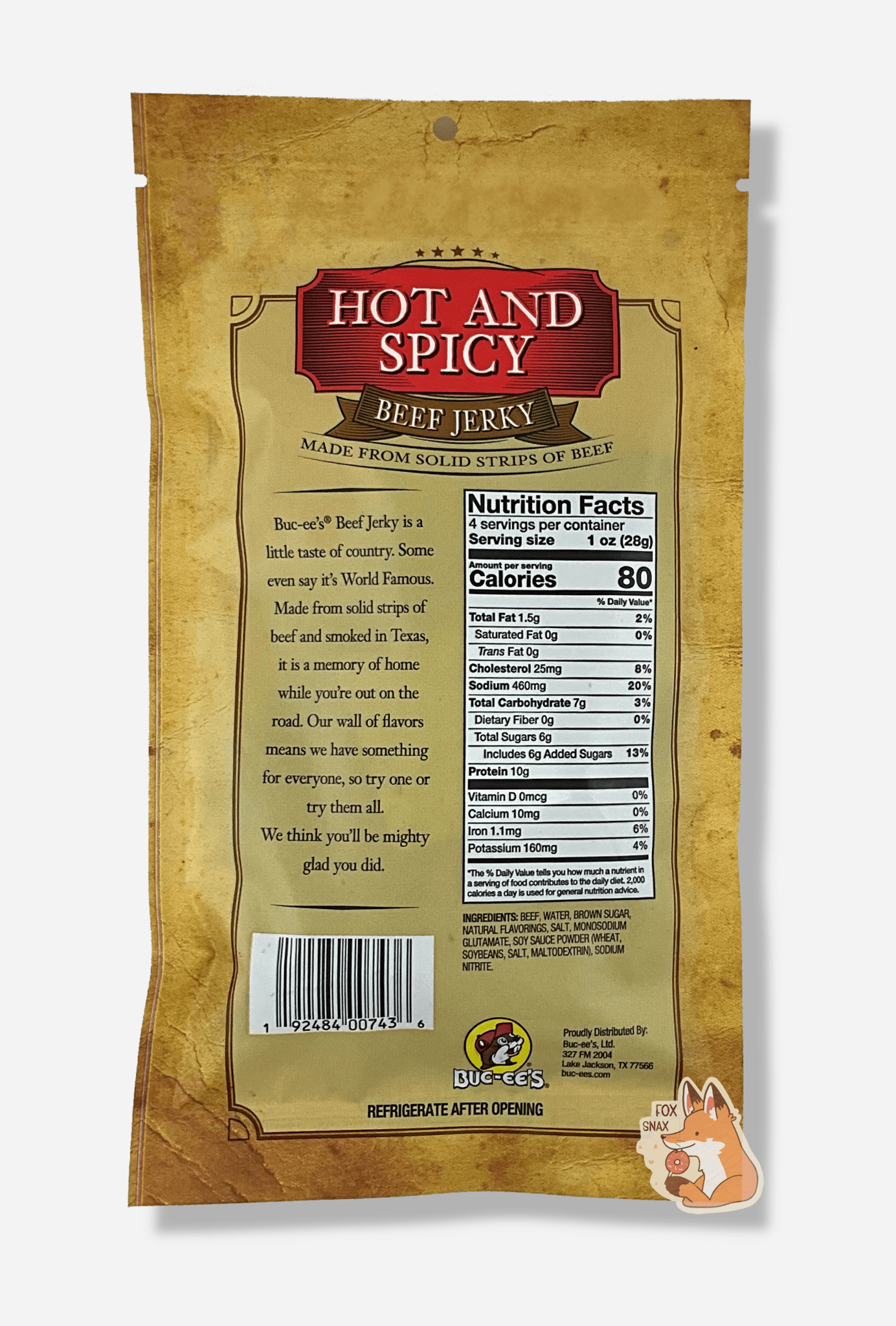 Buc - ee's Hot And Spicy Beef Jerky - themonogram manor 