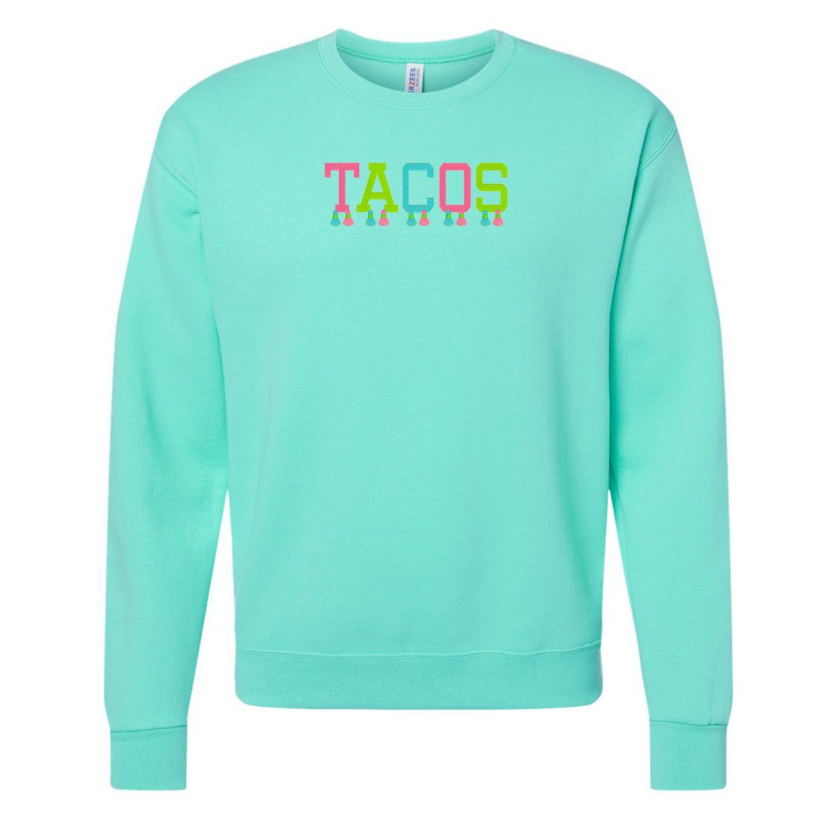 Embroidered Tasseled 'Tacos' Sweatshirt - themonogram manor 