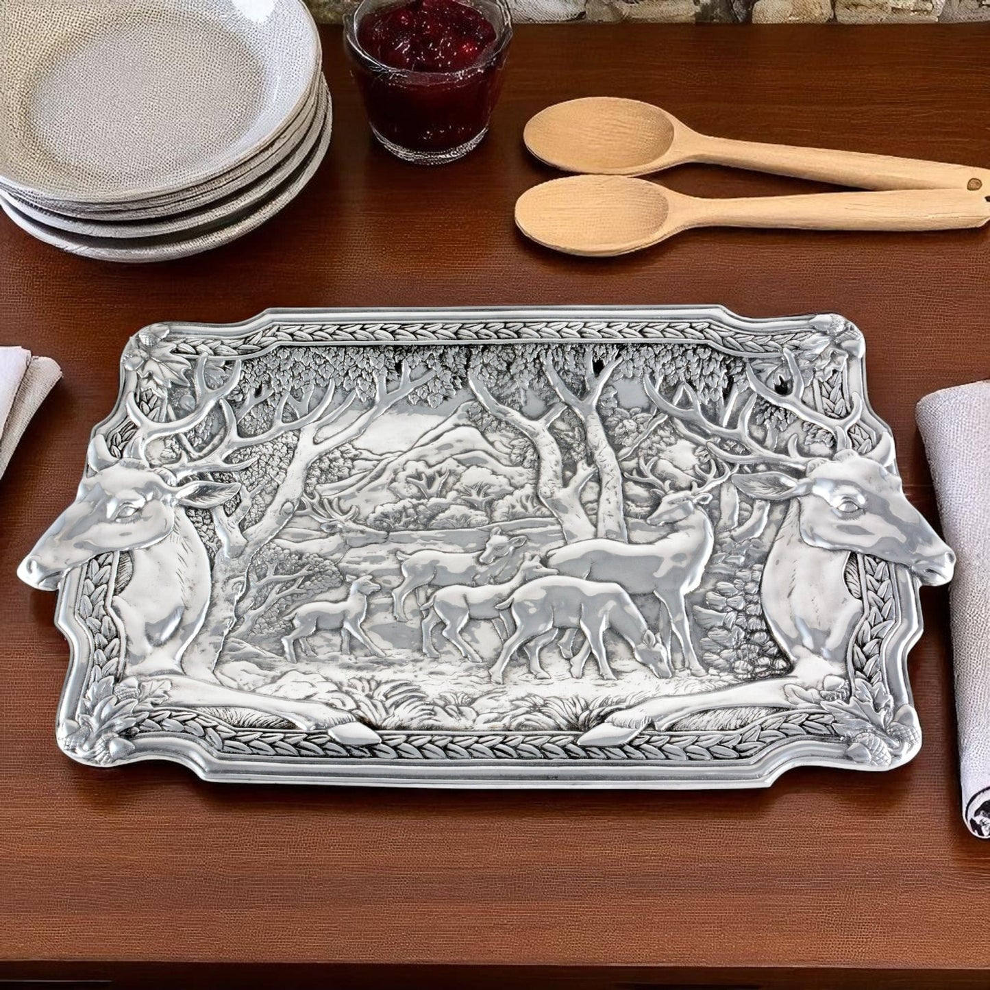 Elk Herd Oblong Tray - themonogram manor 