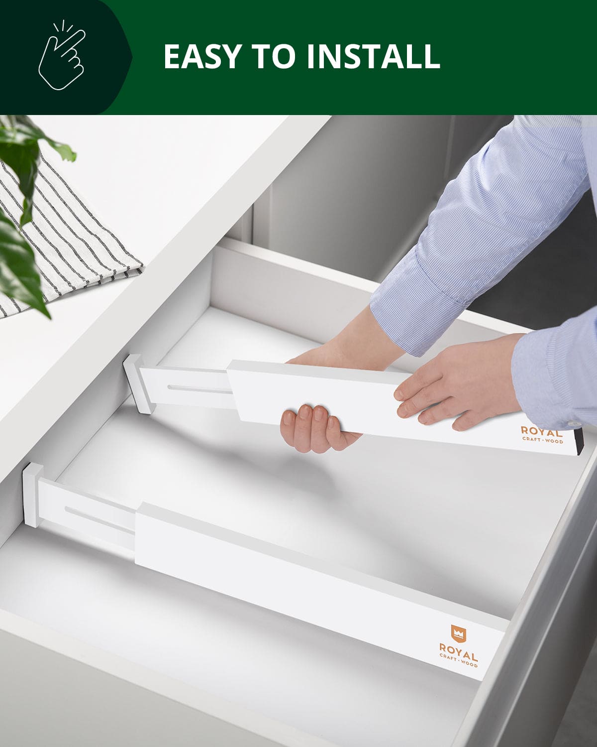 Drawer Dividers 22”, White - themonogram manor 