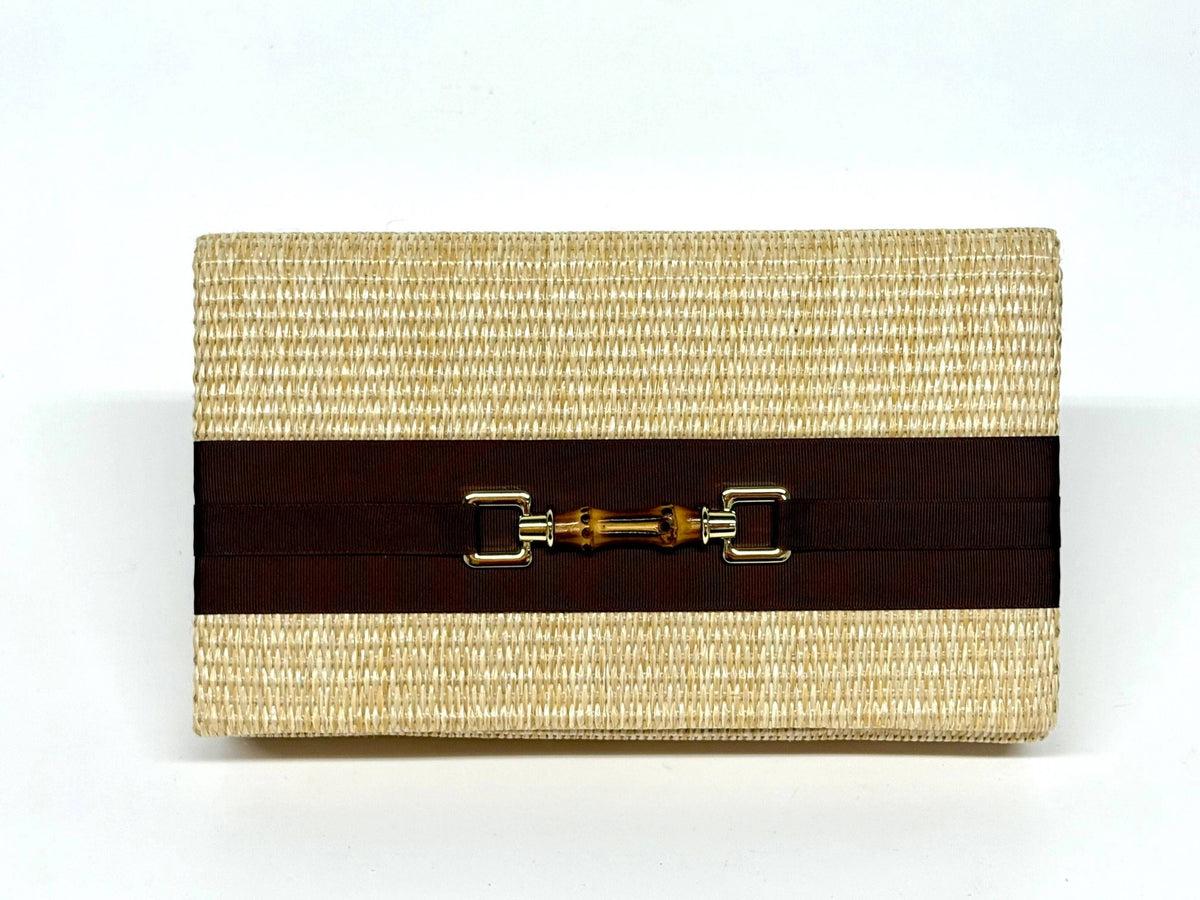 Straw Jillian - Thin Ribbon Loop Layer-Long Toggle- WS - themonogram manor 