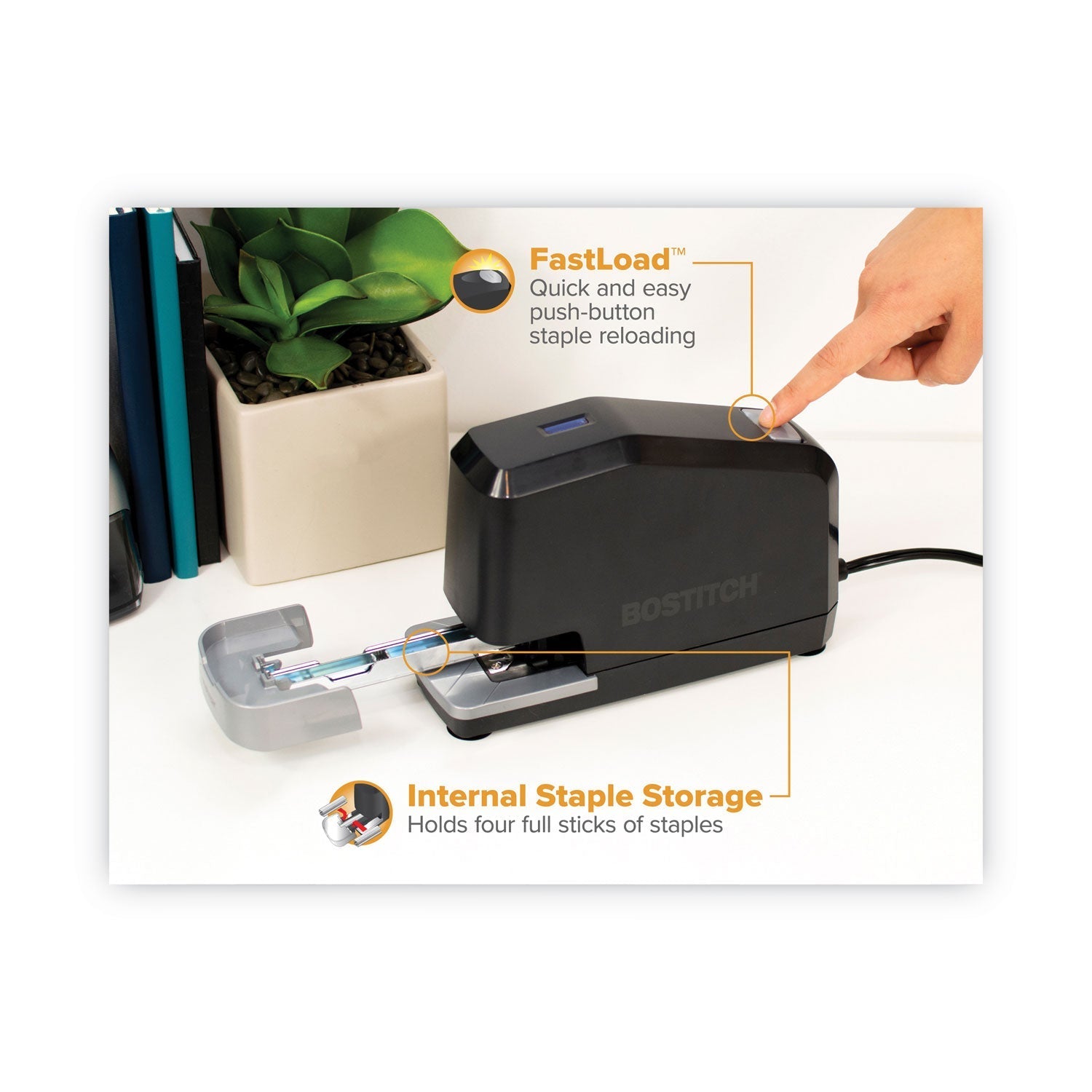 Bostitch Impulse 30 Electric Stapler, 30 - Sheet Capacity, Black - themonogram manor 