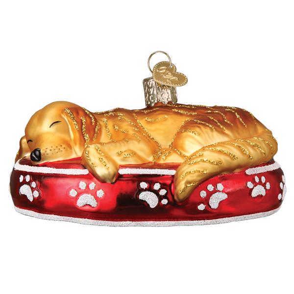 Sleepy Golden Retriever Ornament - themonogram manor 