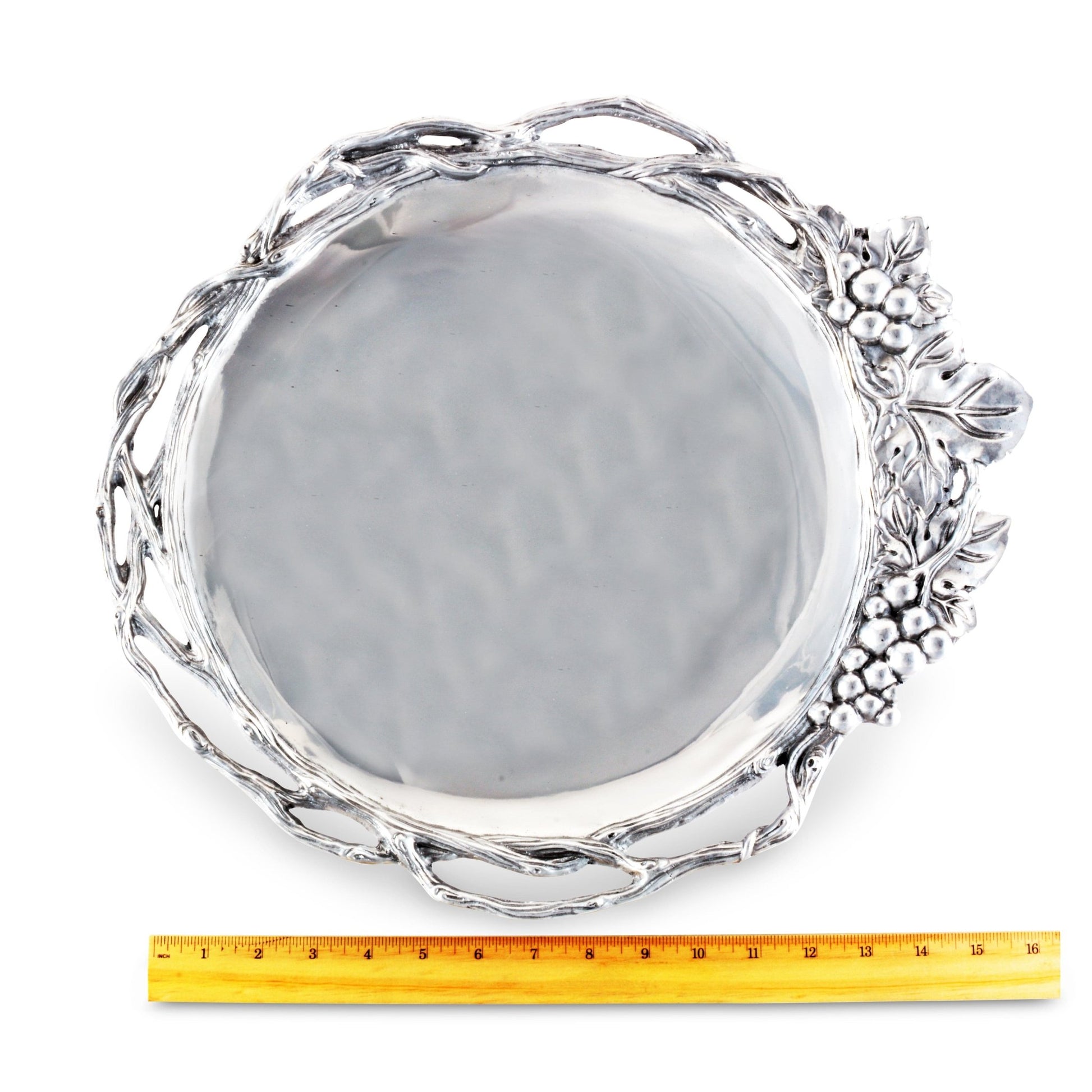 Grape Open Vine Round Tray Large - themonogram manor 