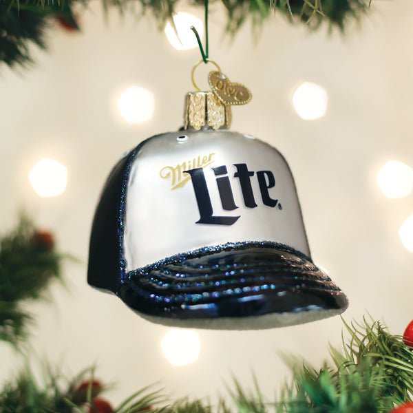 Miller Lite Baseball Cap Ornament - themonogram manor 