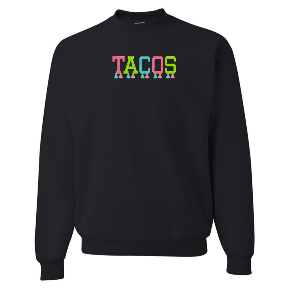 Embroidered Tasseled 'Tacos' Sweatshirt - themonogram manor 