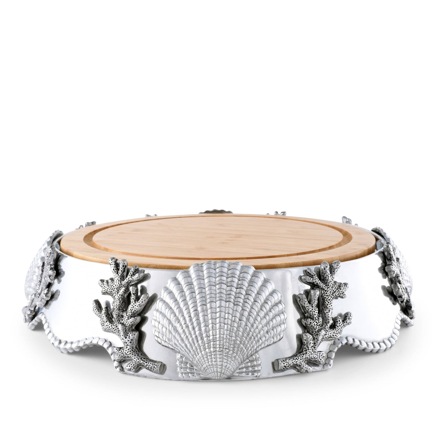 Coastal Wood Cheese Pedestal - themonogram manor 