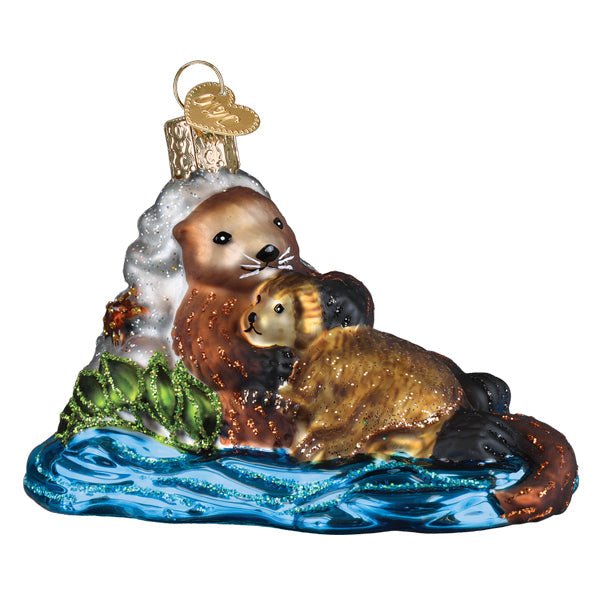 Otter With Pup Ornament - themonogram manor 