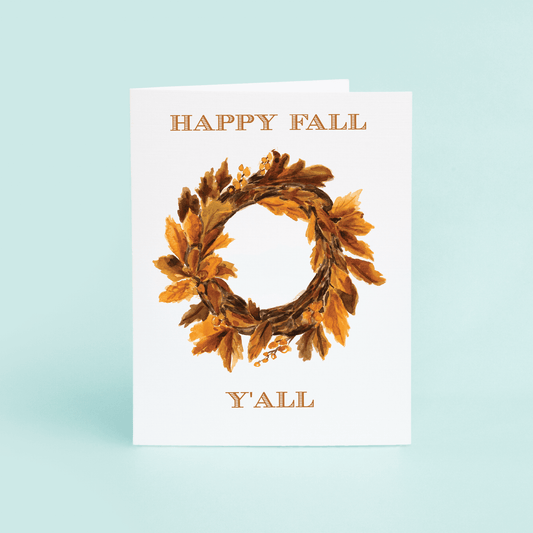 Fall Wreath "Happy Fall Y'all" - themonogram manor 