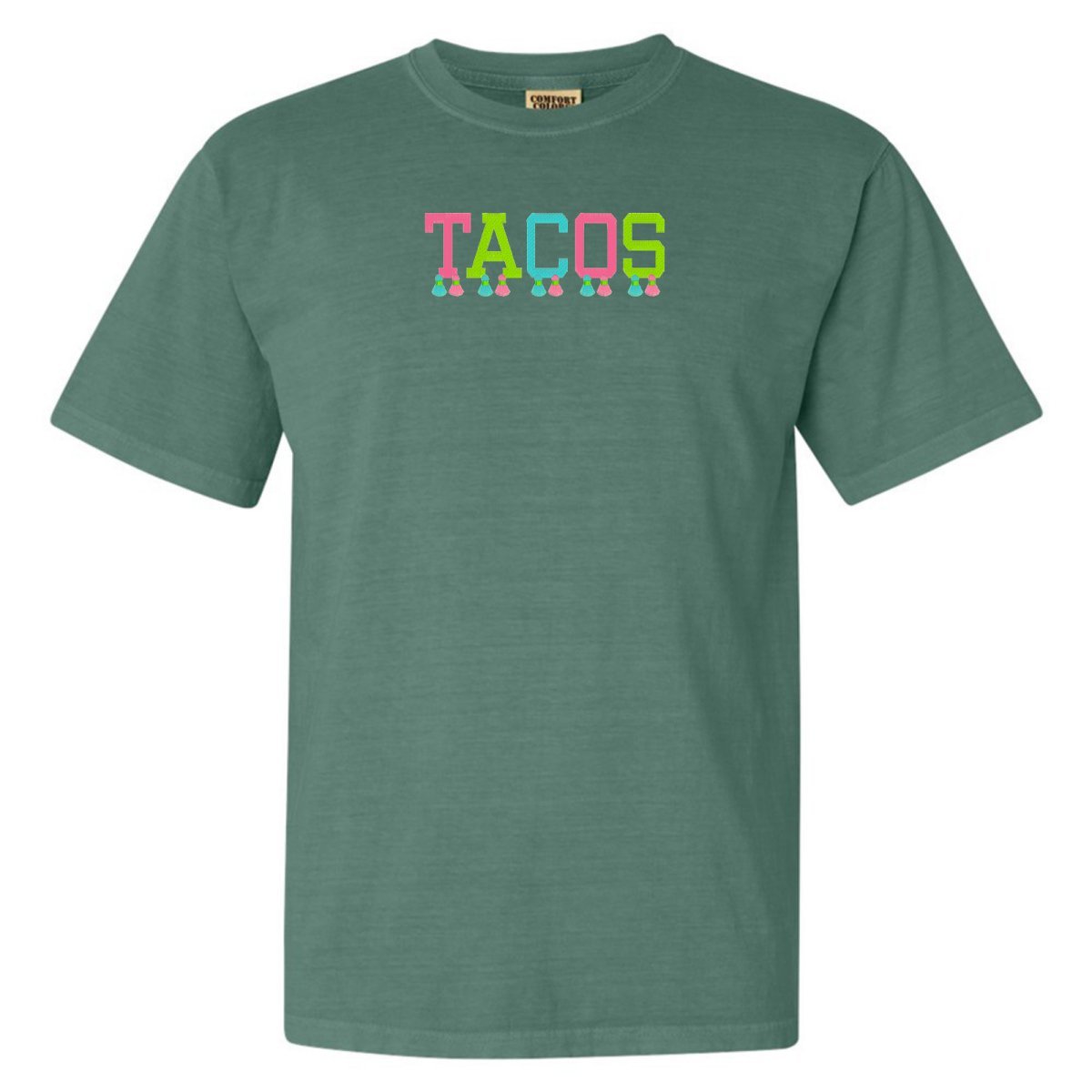 Embroidered Tasseled 'Tacos' T-Shirt - themonogram manor 