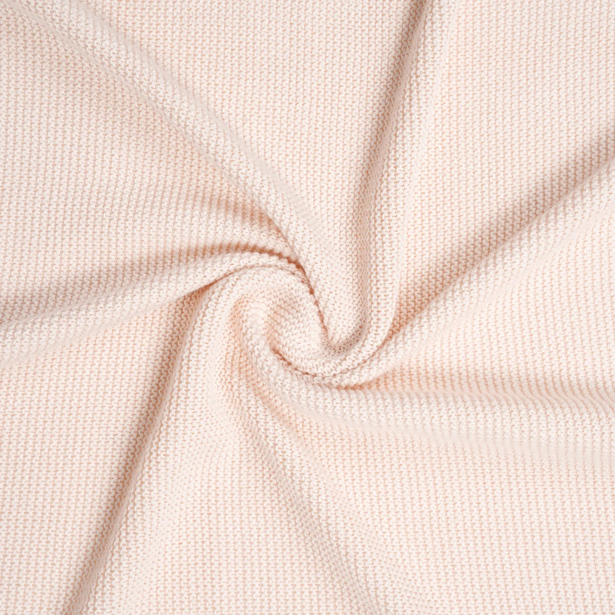 Ruffled Edge Knit Baby Blanket in Beige - themonogram manor 