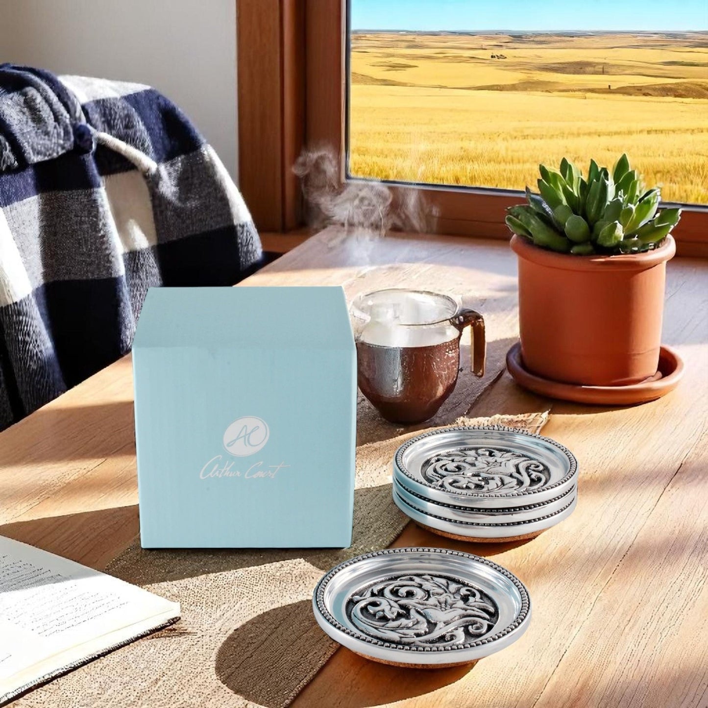 Concho Western Drink Coaster Set of 4 - themonogram manor 