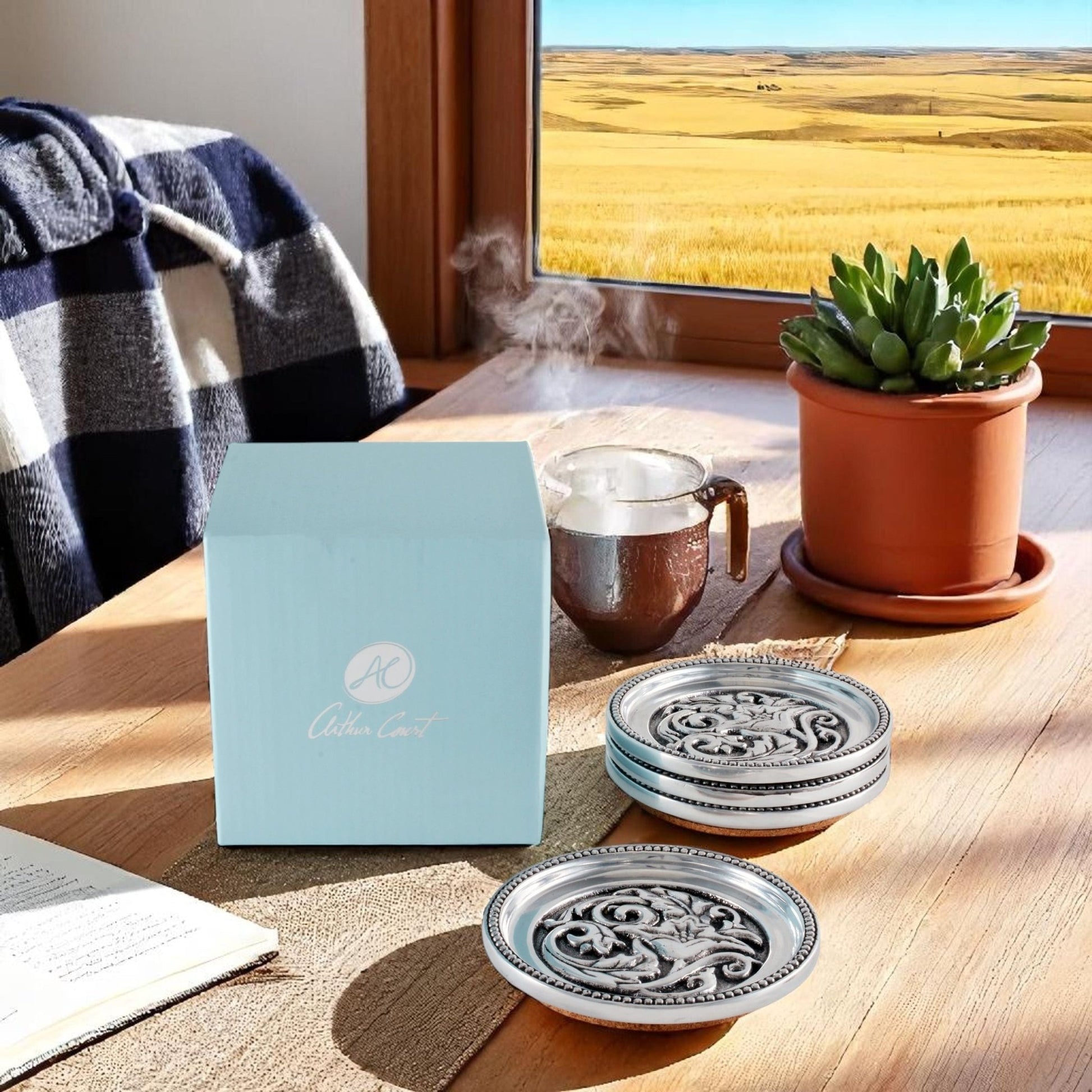 Concho Western Drink Coaster Set of 4 - themonogram manor 