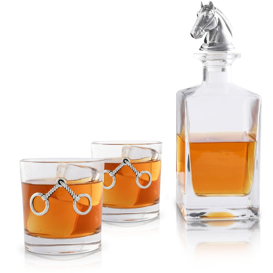 Equestrian Decanter Set with Glasses - themonogram manor 