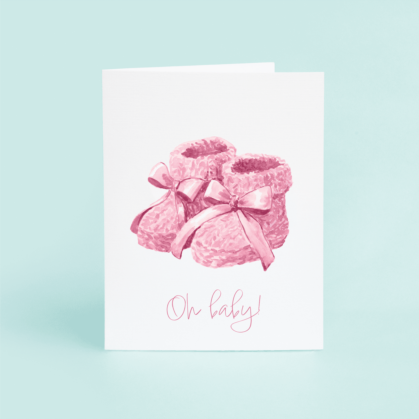 Pink Booties "Oh Baby!" - themonogram manor 