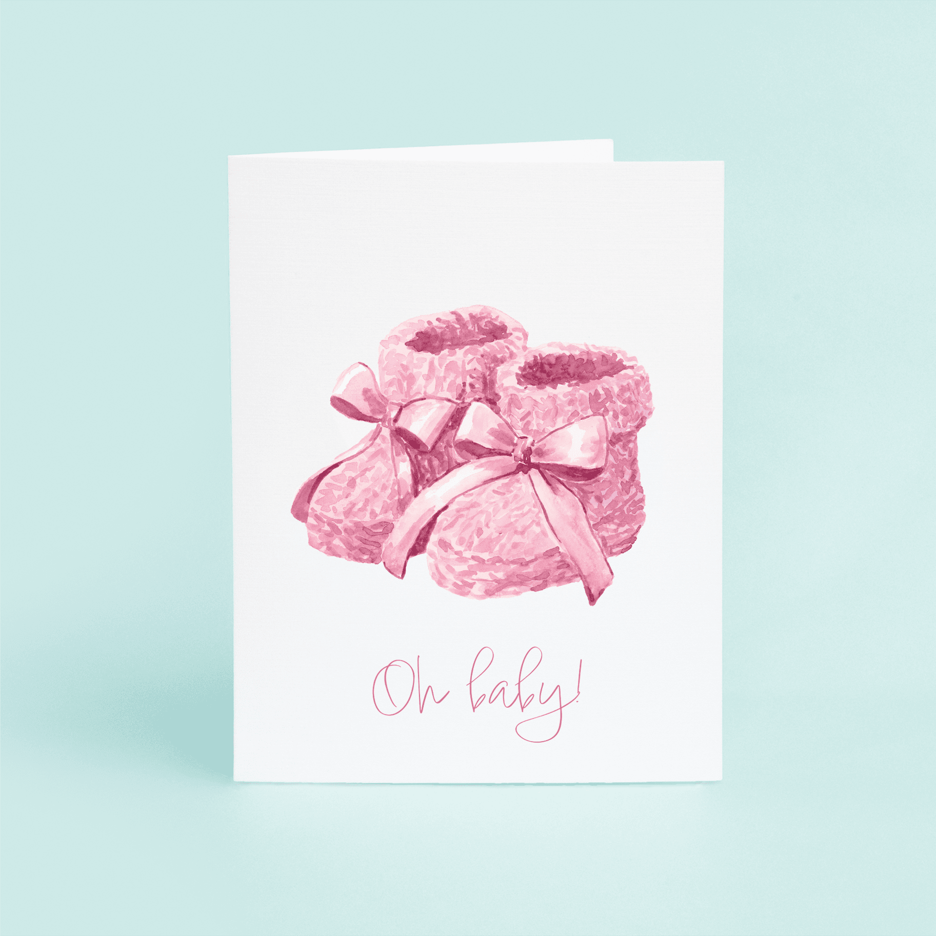 Pink Booties "Oh Baby!" - themonogram manor 