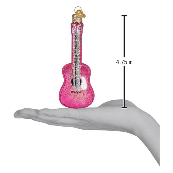 Glittered Glam Guitar Ornament - themonogram manor 