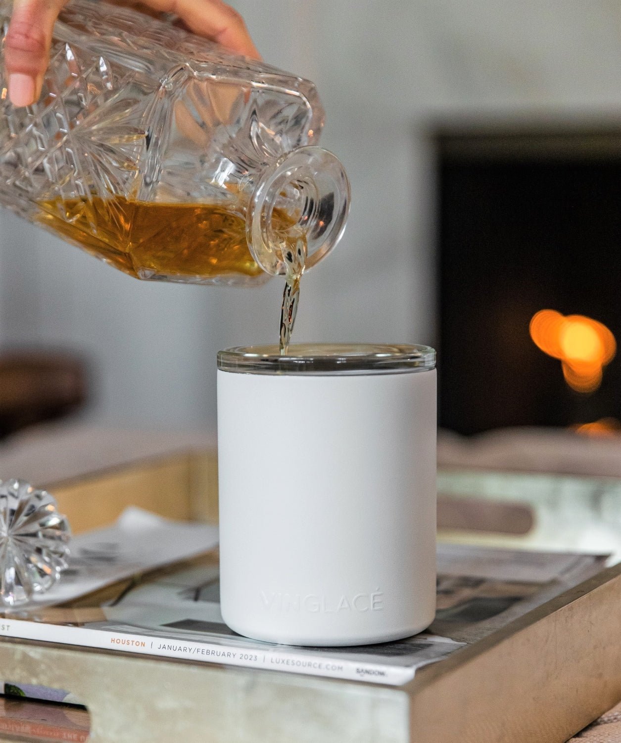 Glass Lined Whiskey Low Ball - themonogram manor 