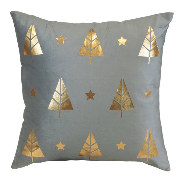 18" Gold Tree Motif Square Pillow - #themonogram manor #