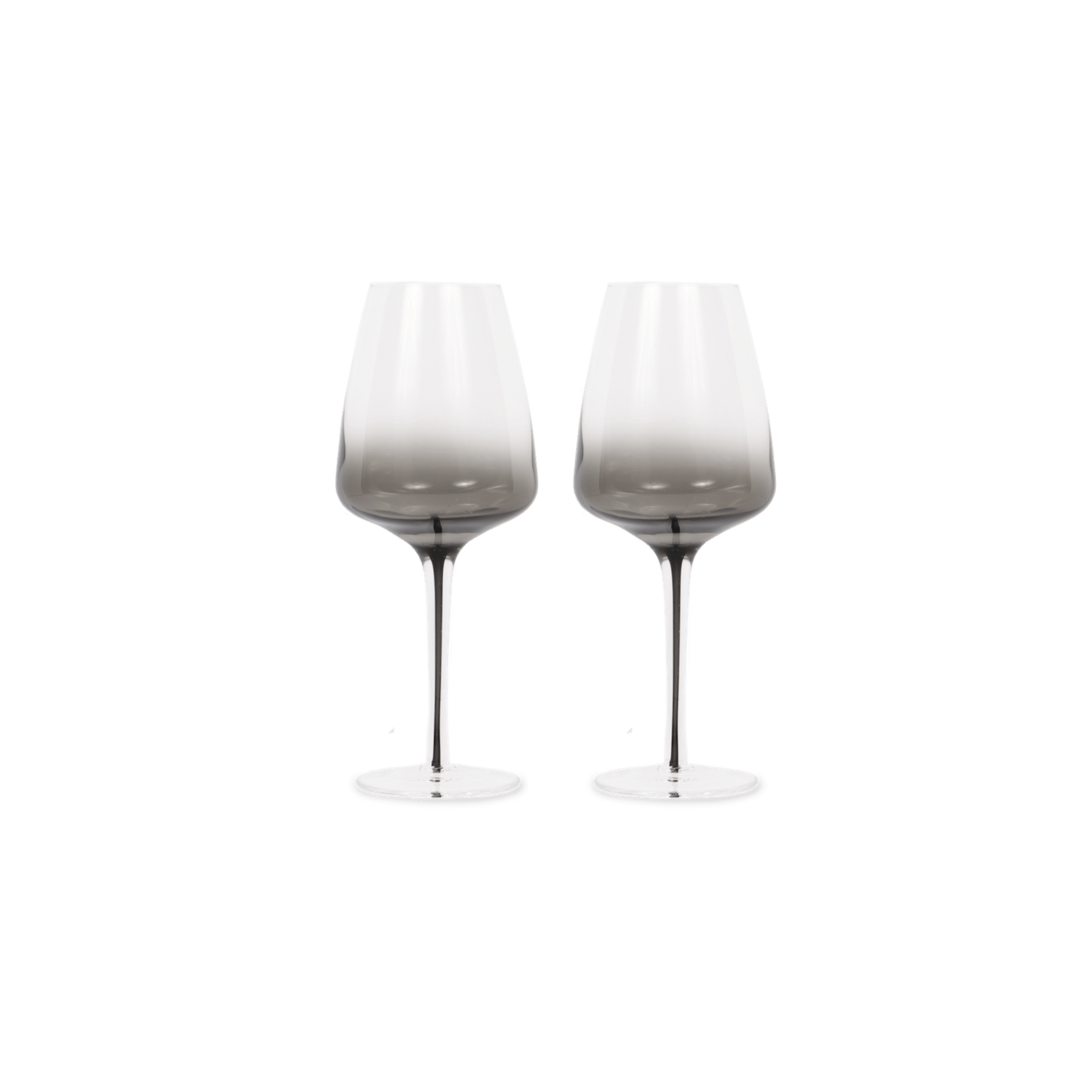 Dark Smoke Stem White Wine Glasses (Set of Two) - themonogram manor 