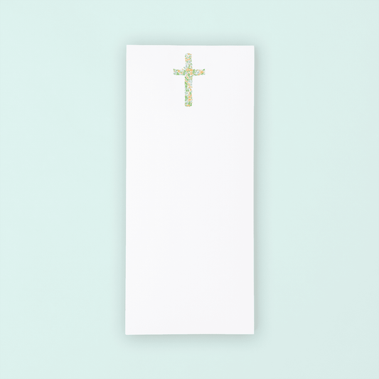 Floral Cross Lists Pad - themonogram manor 