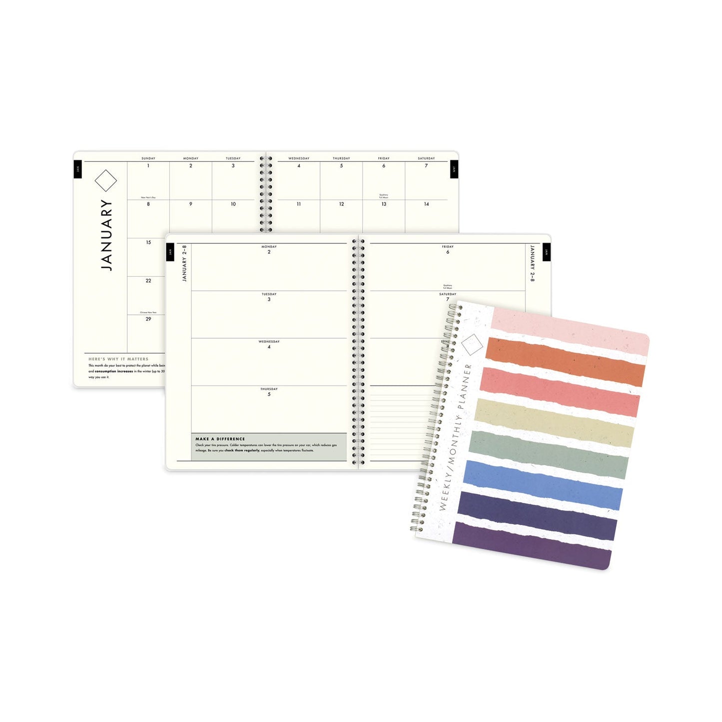 Cambridge GreenPath Weekly/Monthly Planner, GreenPath Artwork, 11 x 8.5, White/Green Cover,12 Month (Jan to Jan): 2023 - themonogram manor 