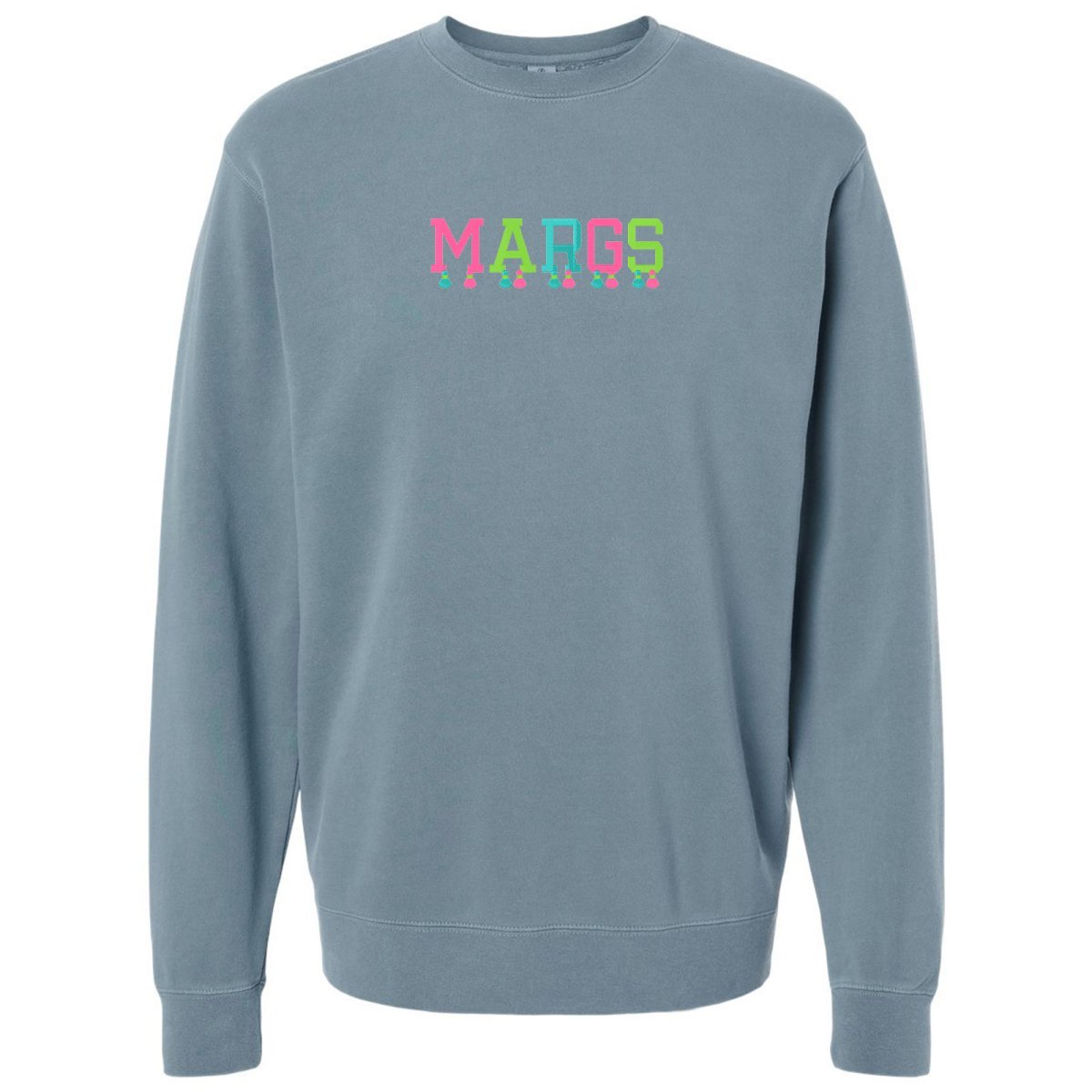 Embroidered Tasseled 'Margs' Cozy Crew - themonogram manor 