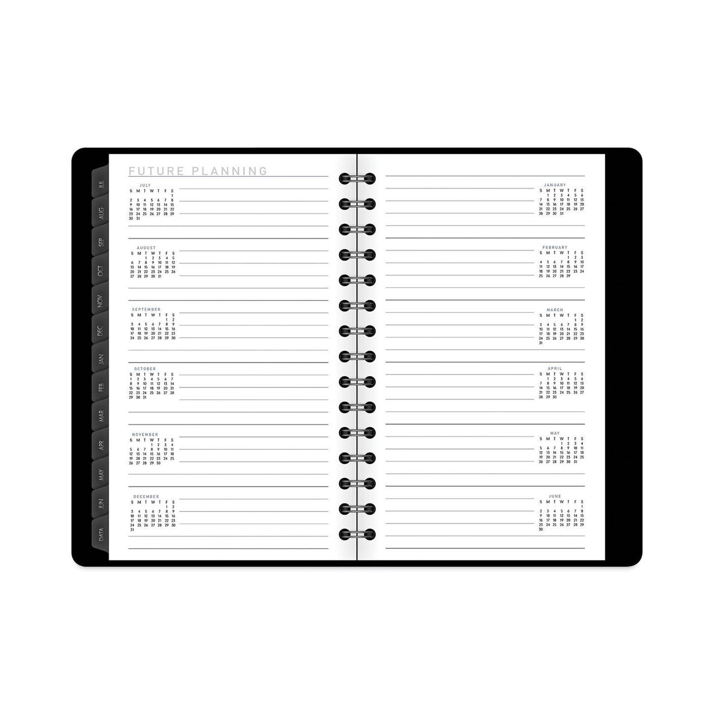 AT - A - GLANCE Contemporary Academic Planner, 8 x 4.88, Black Cover, 12 - Month (July to June): 2022 to 2023 - themonogram manor 