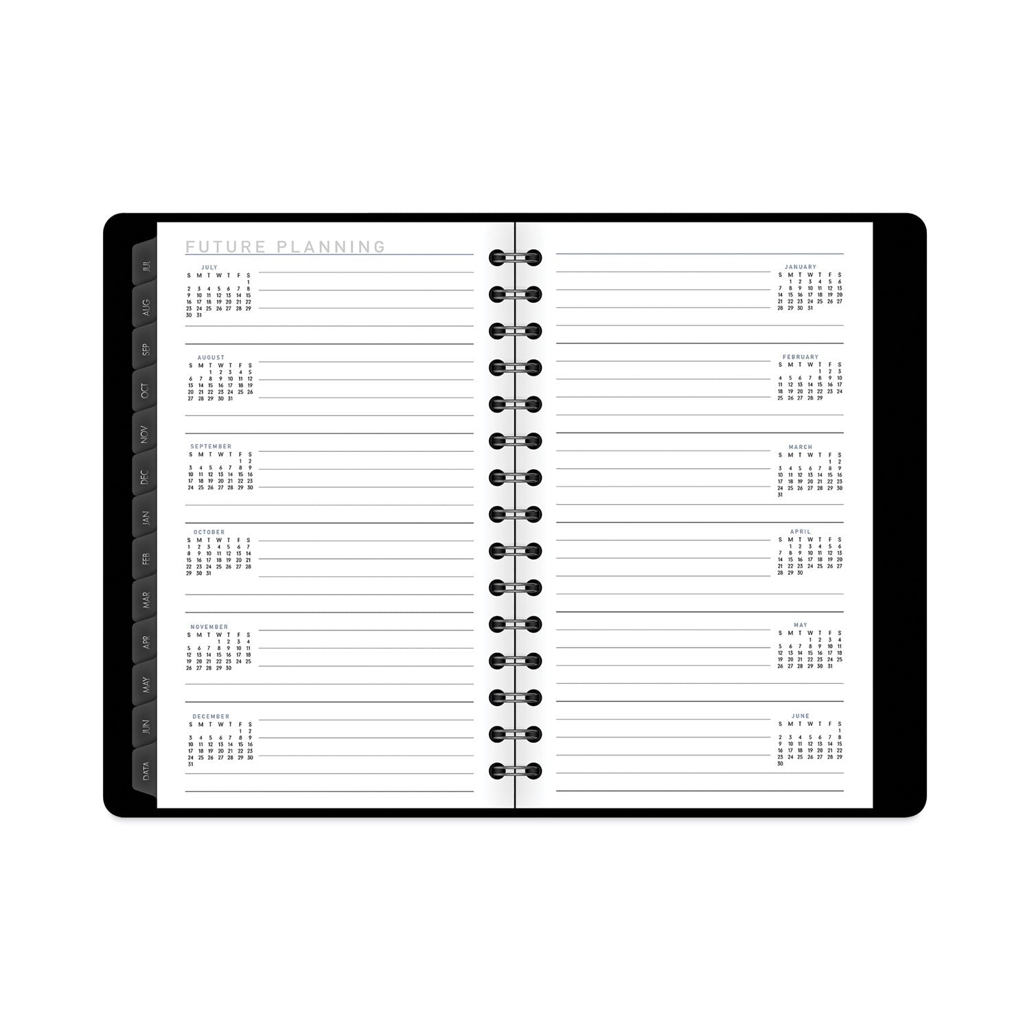 AT - A - GLANCE Contemporary Academic Planner, 8 x 4.88, Black Cover, 12 - Month (July to June): 2022 to 2023 - themonogram manor 