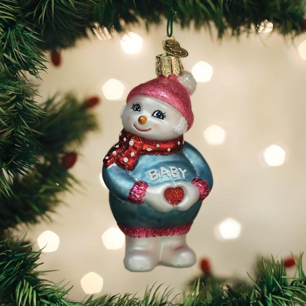 Expectant Snowlady Ornament - themonogram manor 