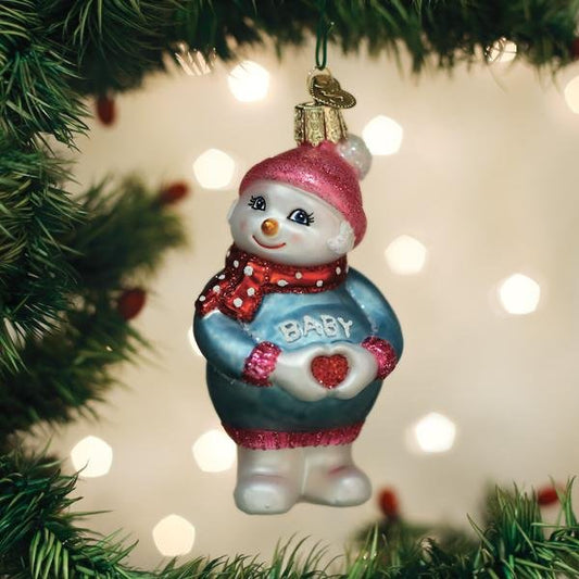 Expectant Snowlady Ornament - themonogram manor 