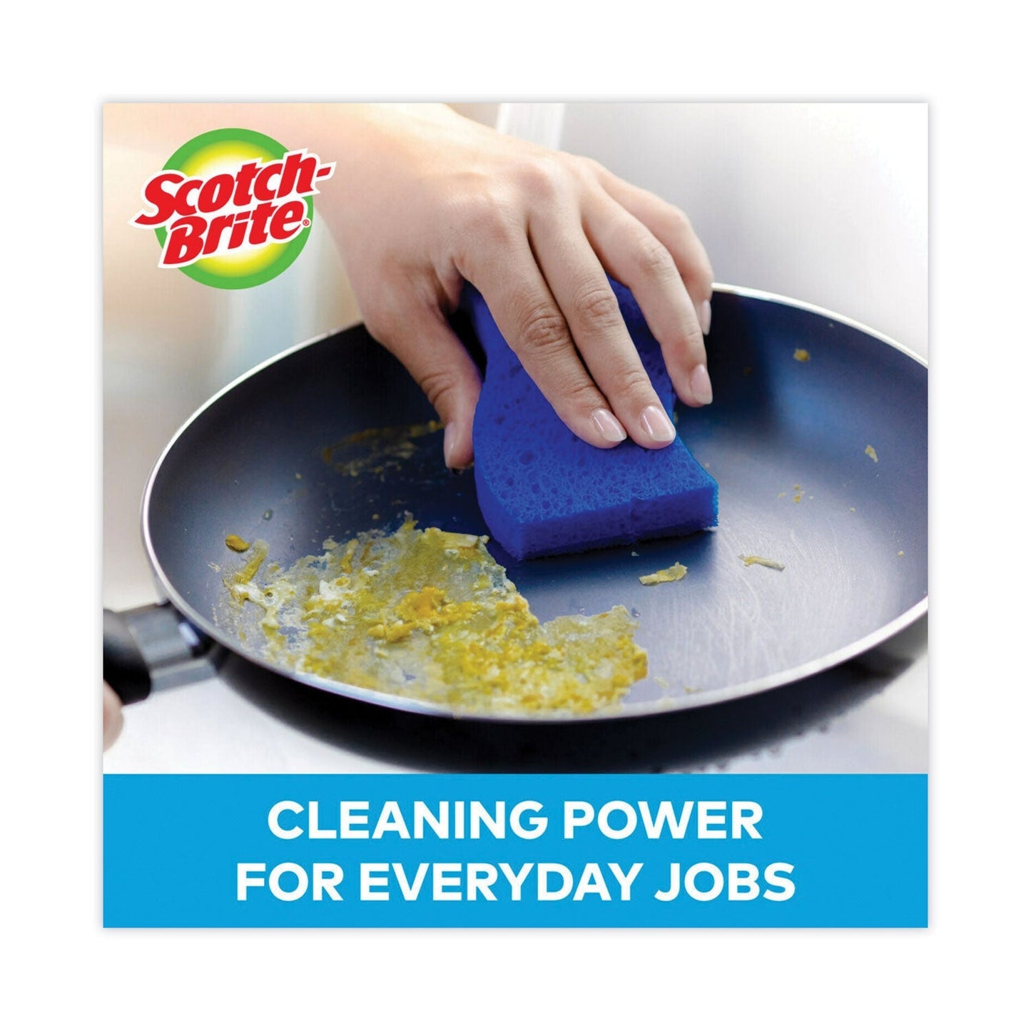 Scotch - Brite Non - Scratch Multi - Purpose Scrub Sponge, 4.4 x 2.6, 0.8" Thick, Blue, 6/Pack - themonogram manor 