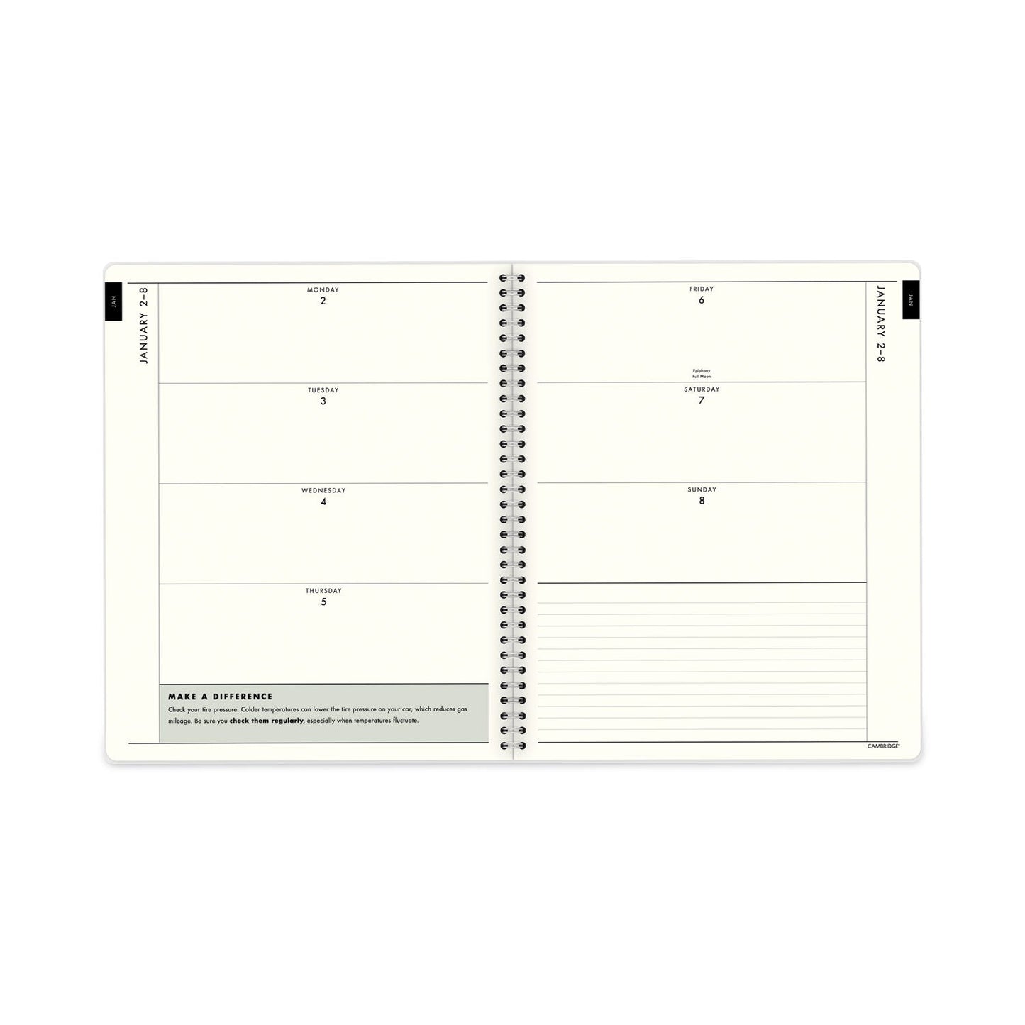 Cambridge GreenPath Weekly/Monthly Planner, GreenPath Artwork, 11 x 8.5, White/Green Cover,12 Month (Jan to Jan): 2023 - themonogram manor 