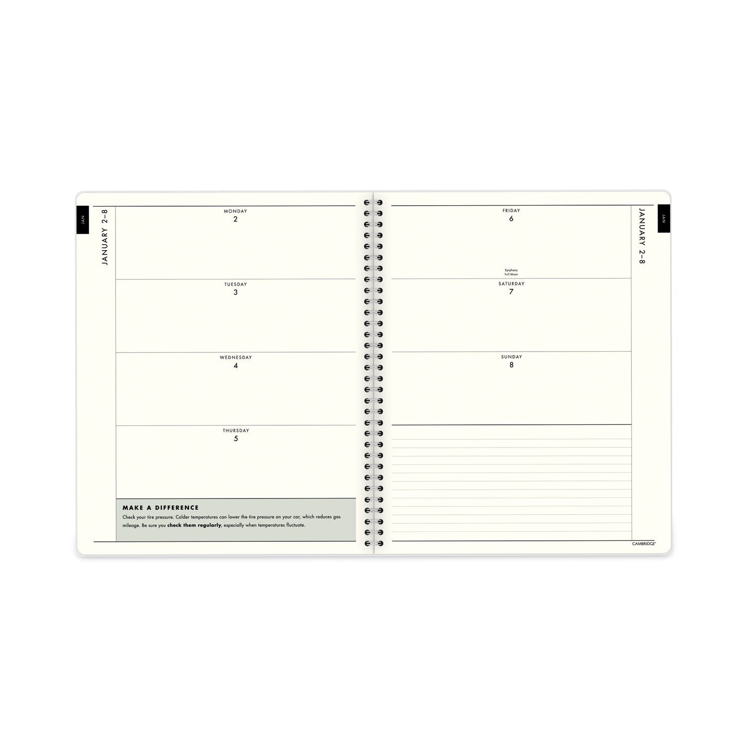 Cambridge GreenPath Weekly/Monthly Planner, GreenPath Artwork, 11 x 8.5, White/Green Cover,12 Month (Jan to Jan): 2023 - themonogram manor 