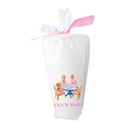 Mahjong Dogs Frosted Cup - themonogram manor 
