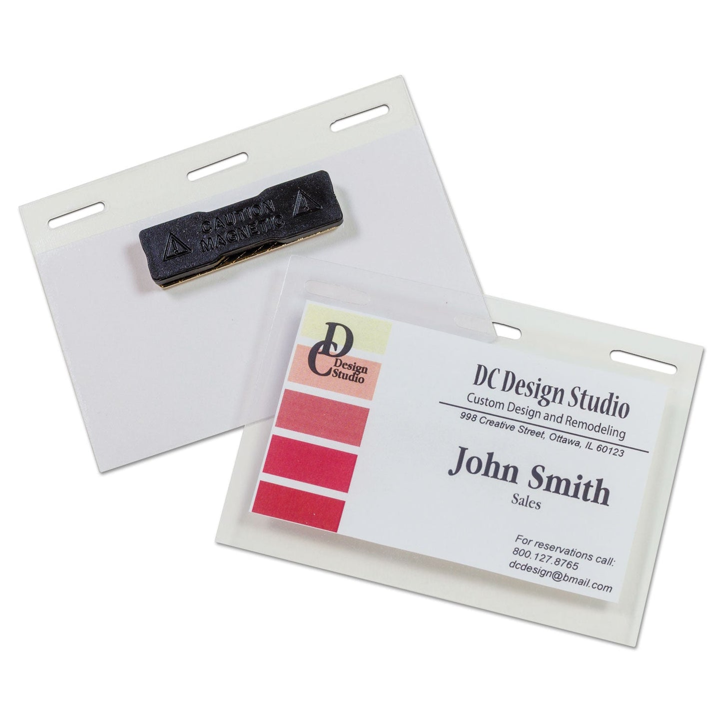 C - Line Self - Laminating Magnetic Style Name Badge Holder Kit, 2" x 3", Clear, 20/Box - themonogram manor 